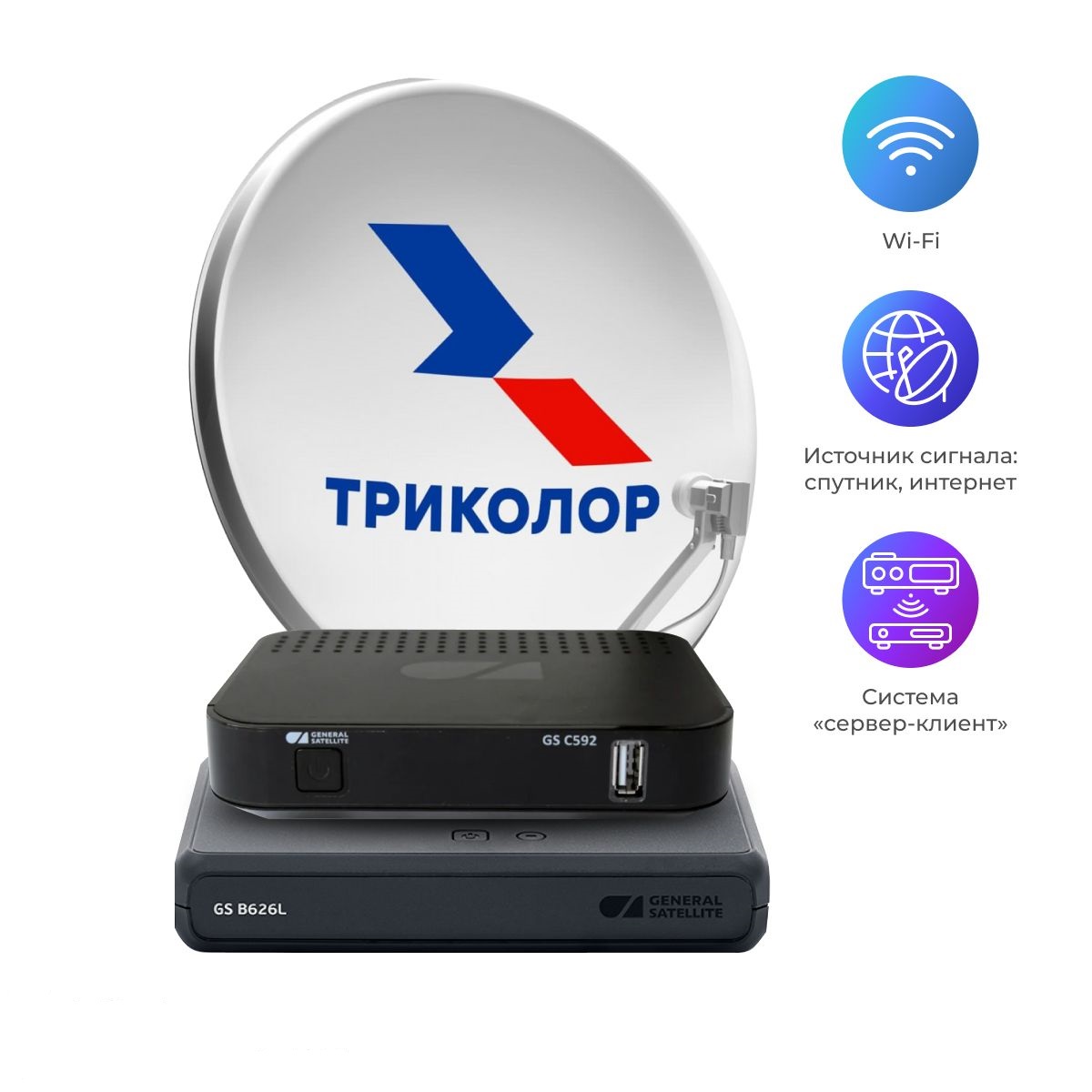 Комплект Триколор на 2 ТВ