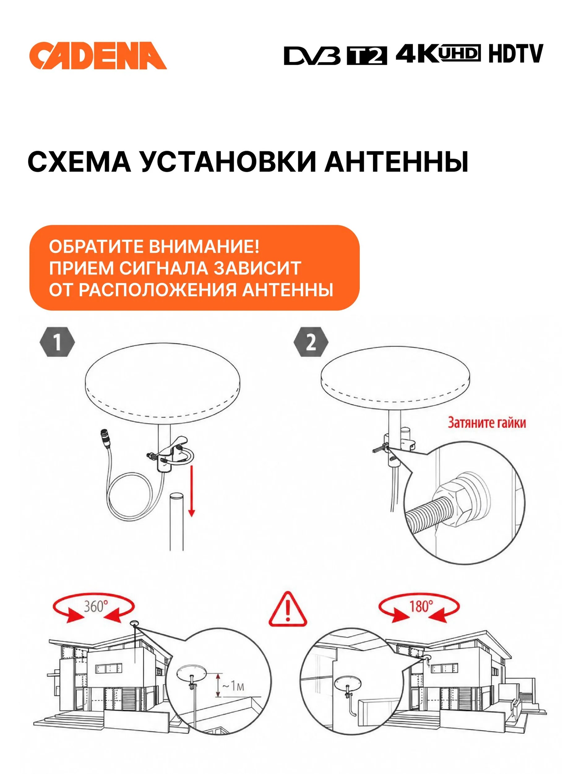Антенна телевизионная наружная CADENA AW-01118USB - фото 4