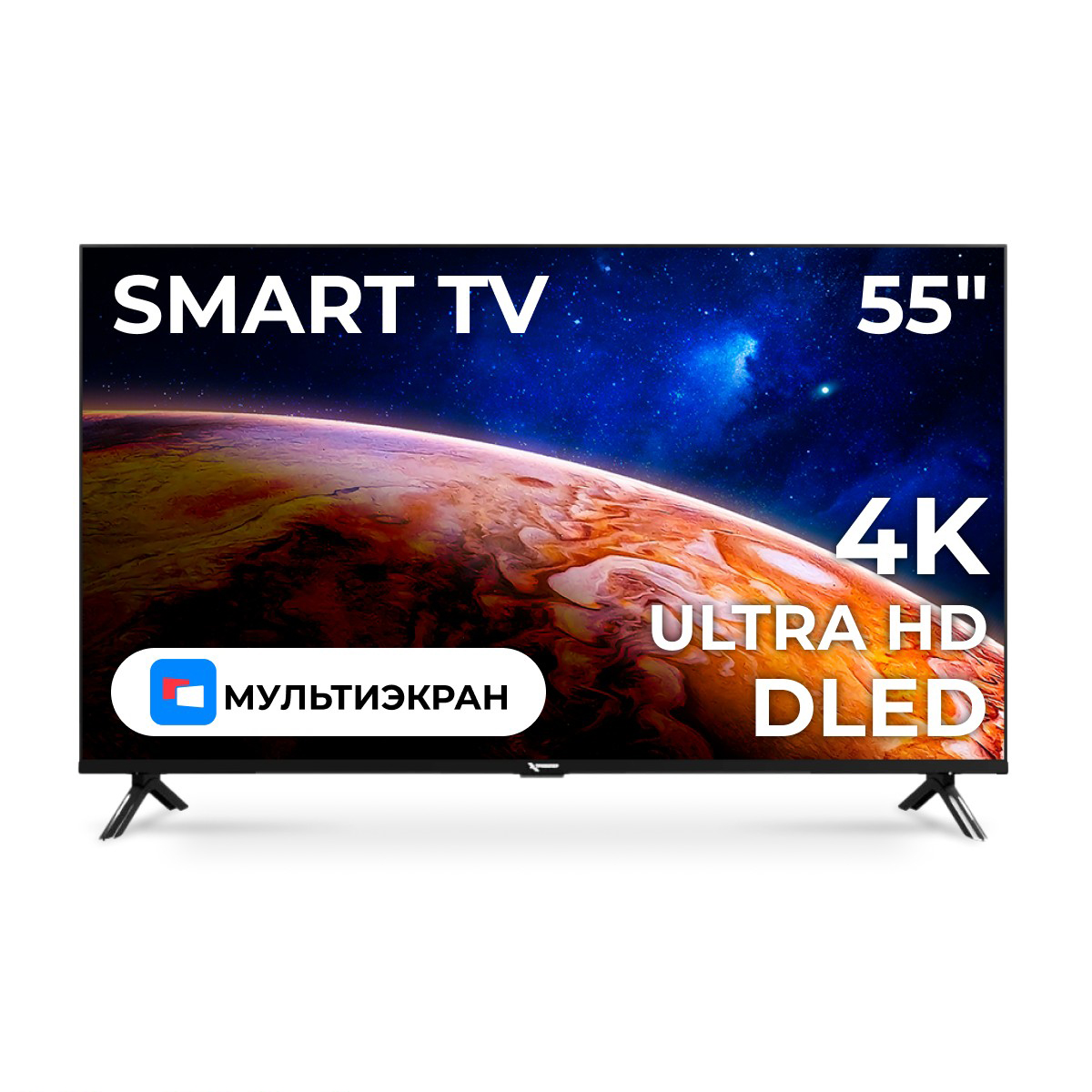 Телевизор Триколор H55U5500SA, SMART TV, 55", Ultra HD, 4K, черный - фото 1